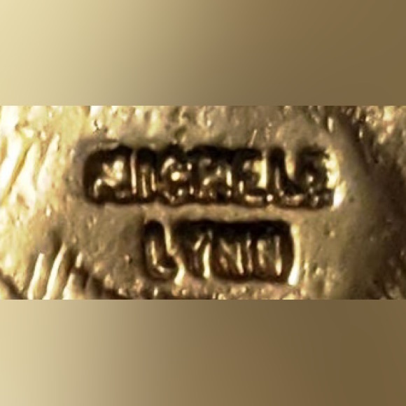 Vintage Michele Lynn Jaguar scarf clip enamel rhinestone on gold plate - Picture 6 of 9